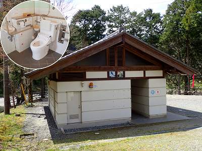 宮崎の河原キャンプ場のトイレ