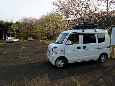 四万十ひろばキャンプ場の駐車場
