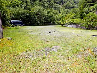 白猪谷オートキャンプ場の上段のサイト