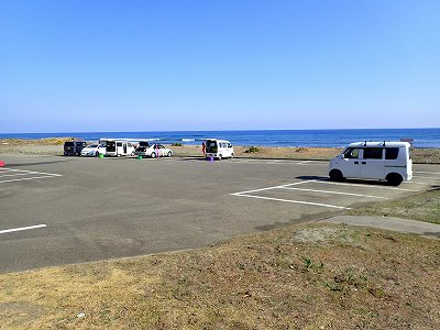 伊倉浜自然公園キャンプ場の駐車場