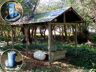 伊倉浜自然公園キャンプ場の旧炊事棟・立水栓