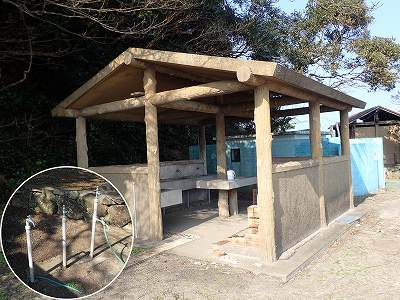 国崎公園キャンプ場の炊事棟