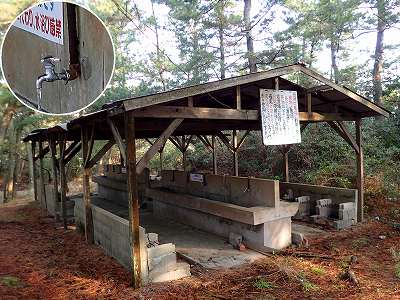 野田浜キャンプ場の炊事棟