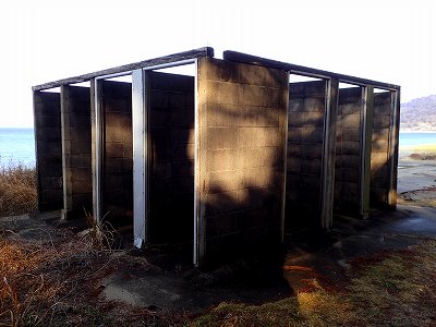 野田浜キャンプ場のシャワー室