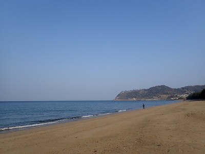 野田浜キャンプ場の砂浜