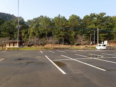 野田浜キャンプ場の駐車場