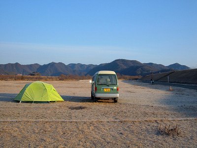 View of Ijirino kasen-koen auto campsite