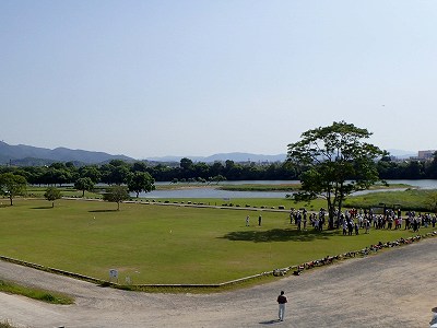 Lawn square in Soja Mizube-no-gakko