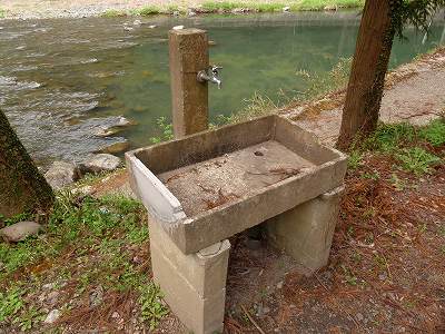 中村川砂防公園 天神峡キャンプ場の洗い場