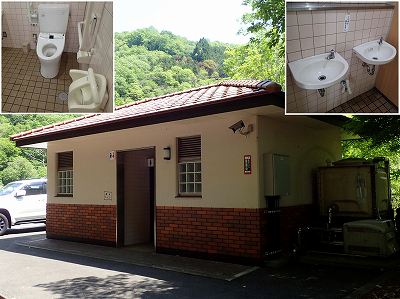 中村川砂防公園 天神峡キャンプ場のトイレ
