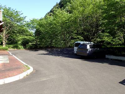 Parking lot in Tombo no sato-koen campsite