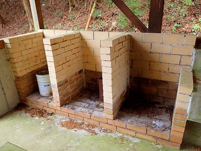 Fireplace in Ishiba-dam campsite