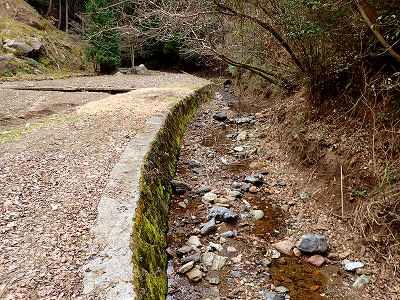 Mountain stream in Ishiba-dam campsite