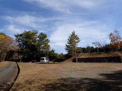 Parking lot in Ryutaizan-koen