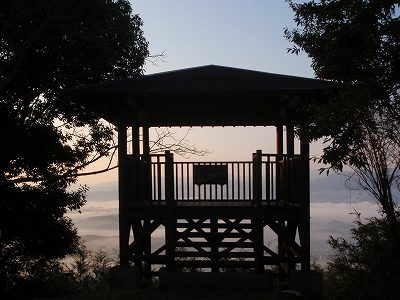 Observation gazebo in Ryutaizan-koen