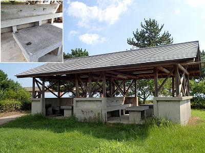 Cooking facility in Uchidaryujin kaisuiyokujo campsite
