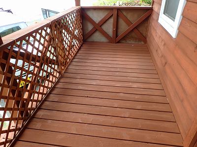 ベランダでするキャンプの目隠しにラティス