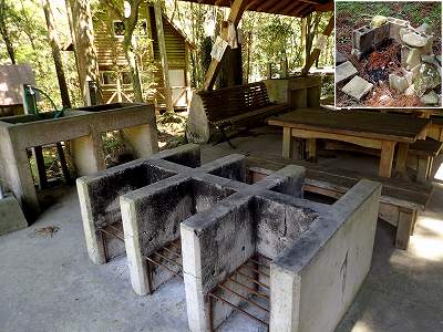 Fireplace of Okuhiratani campsite
