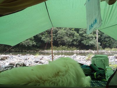 川沿いのキャンプ場