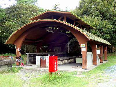 Cooking facility in Shizuoka kenritsu shinrin-koen campsite
