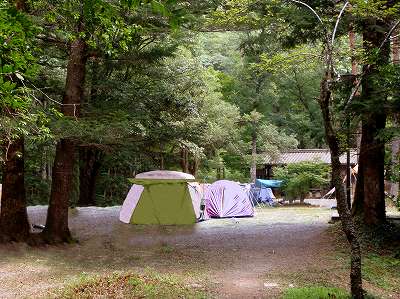 匹見峡レストパークキャンプ場のサイト全景