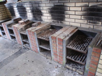 匹見峡レストパークキャンプ場のかまど