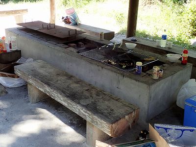 Fireplace in Mae-gawa campsite