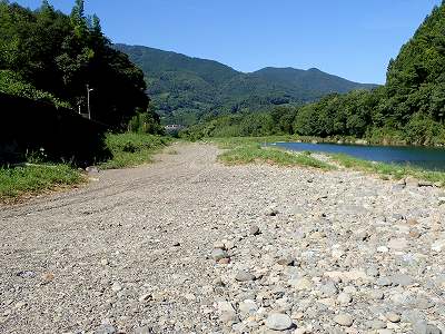 Katsuura-River in front of Mae-gawa campsite