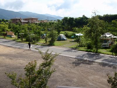 美濃田の淵キャンプ村のサイト全景