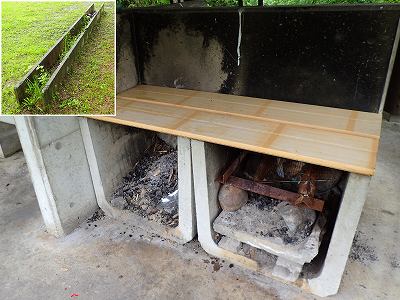 墓の木自然公園キャンプ場のカマド
