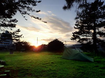 Shionomisaki bourou-no-shiba campsite