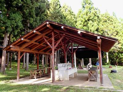 Cooking facility of Koryu-ko campsite