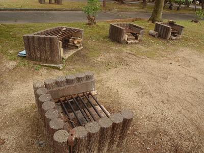 糸根地区公園キャンプ場のカマド