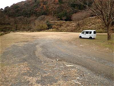 菊川自然活用村の駐車場