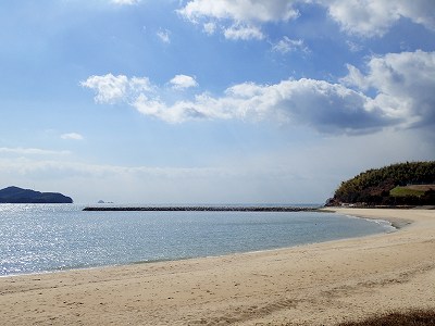 長田海浜公園の砂浜