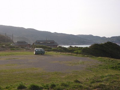 小田大浜キャンプのテントサイト全景