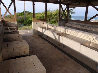 小田大浜キャンプのカマド