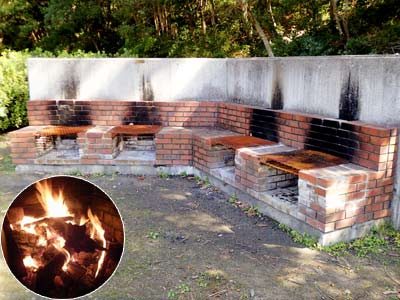 ときわ湖畔北キャンプ場のカマド