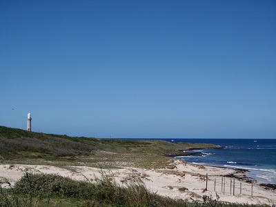 角島大浜キャンプ場から見える角島灯台