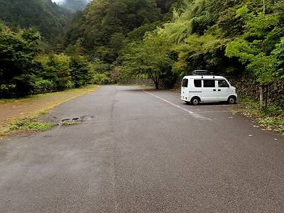 大柳川渓流公園の駐車場